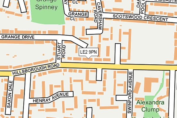 LE2 9PN map - OS OpenMap – Local (Ordnance Survey)