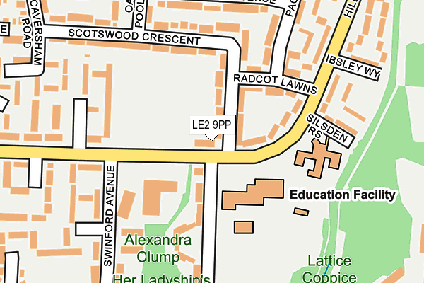 LE2 9PP map - OS OpenMap – Local (Ordnance Survey)