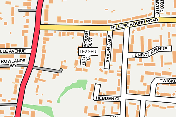 LE2 9PU map - OS OpenMap – Local (Ordnance Survey)