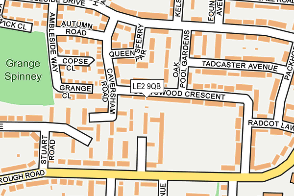 LE2 9QB map - OS OpenMap – Local (Ordnance Survey)