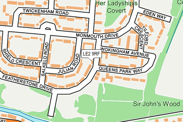 LE2 9RF map - OS OpenMap – Local (Ordnance Survey)