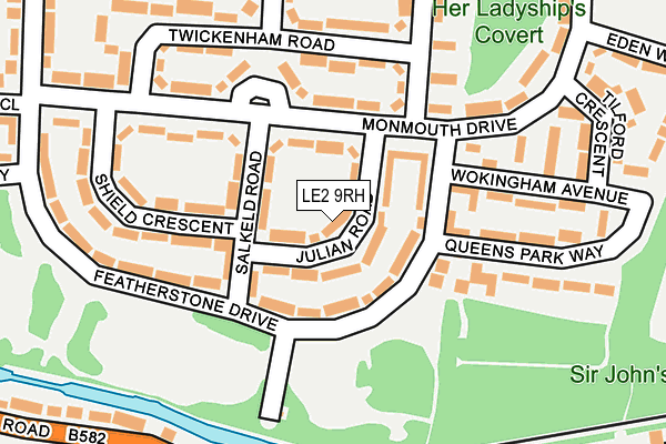 LE2 9RH map - OS OpenMap – Local (Ordnance Survey)