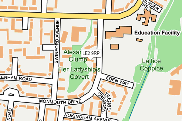 LE2 9RP map - OS OpenMap – Local (Ordnance Survey)