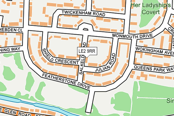 LE2 9RR map - OS OpenMap – Local (Ordnance Survey)