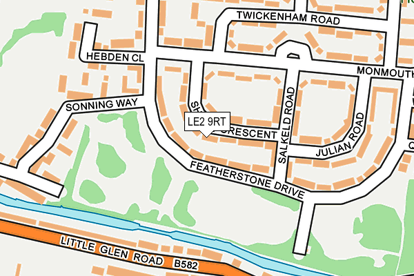 LE2 9RT map - OS OpenMap – Local (Ordnance Survey)