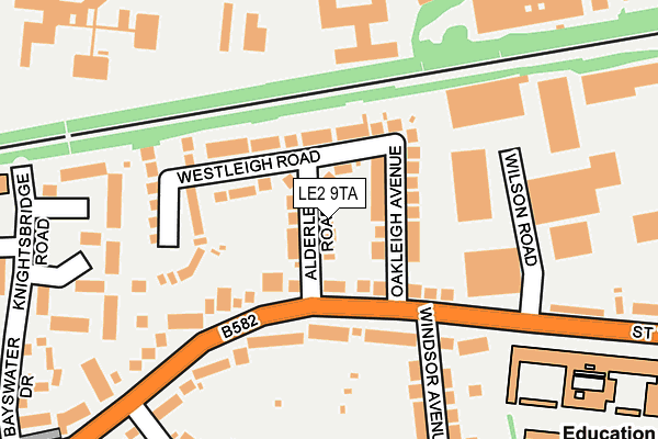 LE2 9TA map - OS OpenMap – Local (Ordnance Survey)