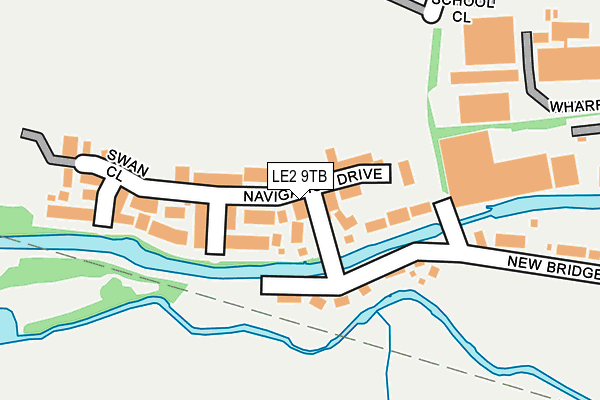 LE2 9TB map - OS OpenMap – Local (Ordnance Survey)