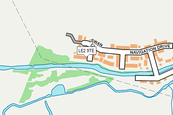 LE2 9TE map - OS OpenMap – Local (Ordnance Survey)