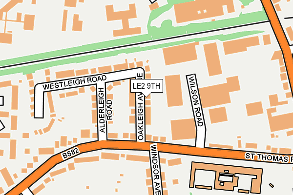 LE2 9TH map - OS OpenMap – Local (Ordnance Survey)