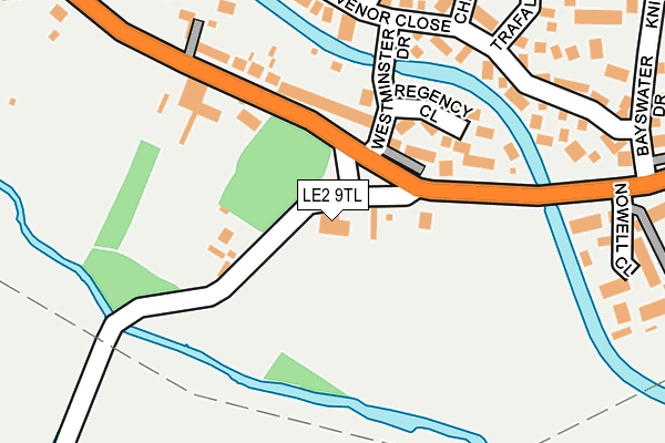 LE2 9TL map - OS OpenMap – Local (Ordnance Survey)