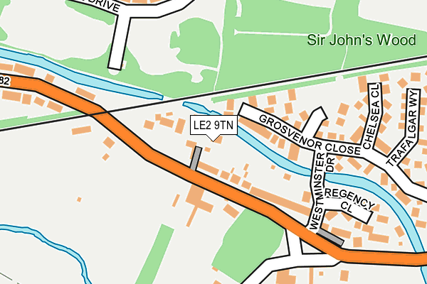 LE2 9TN map - OS OpenMap – Local (Ordnance Survey)