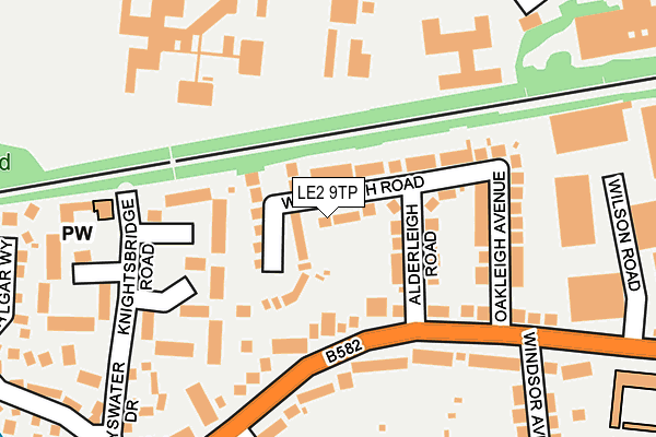 LE2 9TP map - OS OpenMap – Local (Ordnance Survey)
