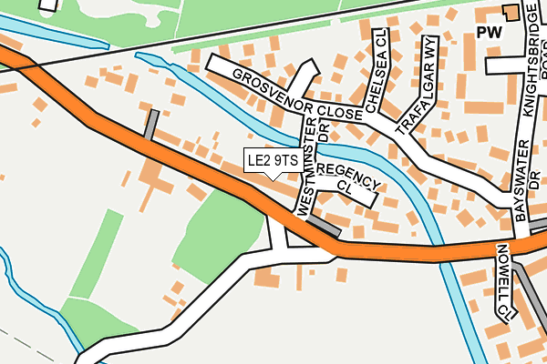 LE2 9TS map - OS OpenMap – Local (Ordnance Survey)