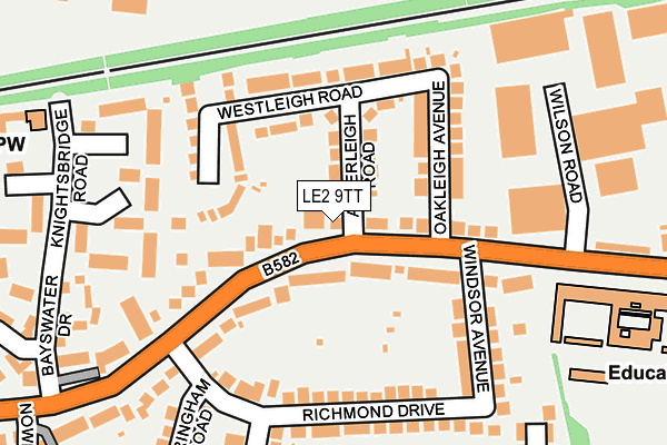 LE2 9TT map - OS OpenMap – Local (Ordnance Survey)
