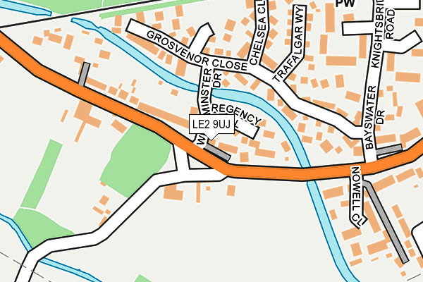 LE2 9UJ map - OS OpenMap – Local (Ordnance Survey)