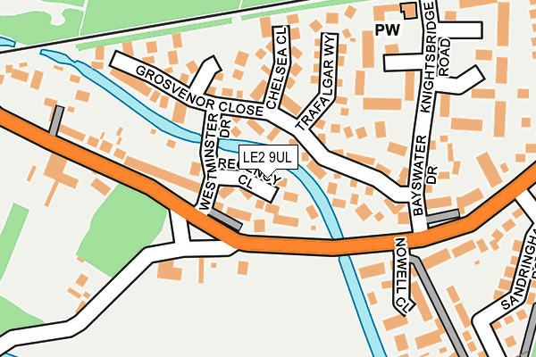 LE2 9UL map - OS OpenMap – Local (Ordnance Survey)
