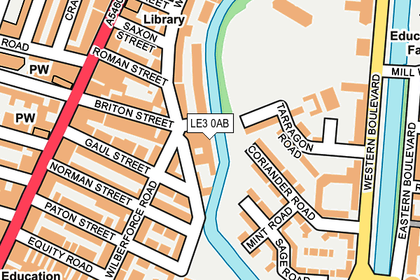 LE3 0AB map - OS OpenMap – Local (Ordnance Survey)