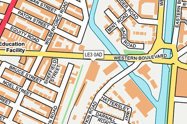 LE3 0AD map - OS OpenMap – Local (Ordnance Survey)