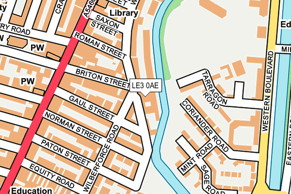 LE3 0AE map - OS OpenMap – Local (Ordnance Survey)