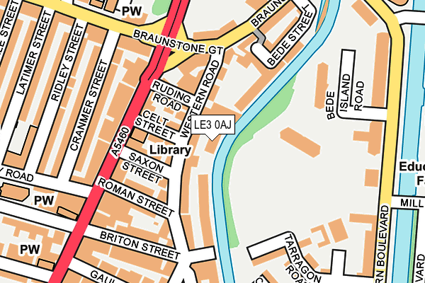 LE3 0AJ map - OS OpenMap – Local (Ordnance Survey)