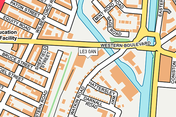 LE3 0AN map - OS OpenMap – Local (Ordnance Survey)