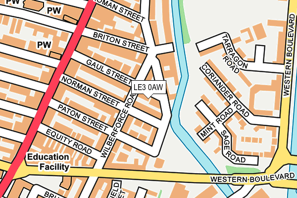LE3 0AW map - OS OpenMap – Local (Ordnance Survey)