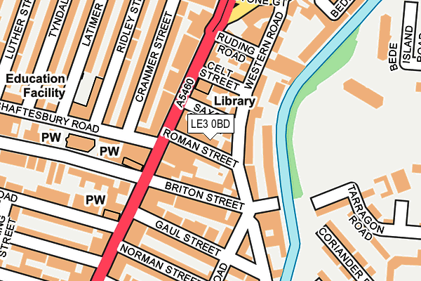 LE3 0BD map - OS OpenMap – Local (Ordnance Survey)