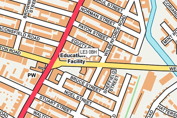 LE3 0BH map - OS OpenMap – Local (Ordnance Survey)