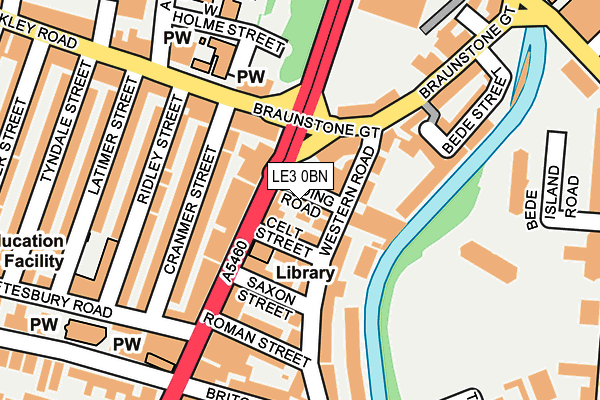 LE3 0BN map - OS OpenMap – Local (Ordnance Survey)