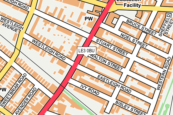 LE3 0BU map - OS OpenMap – Local (Ordnance Survey)