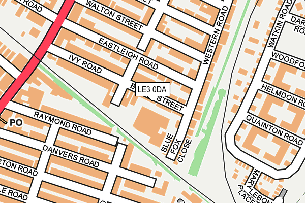 LE3 0DA map - OS OpenMap – Local (Ordnance Survey)