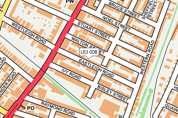 LE3 0DB map - OS OpenMap – Local (Ordnance Survey)