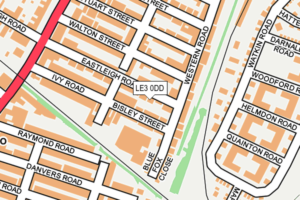 LE3 0DD map - OS OpenMap – Local (Ordnance Survey)