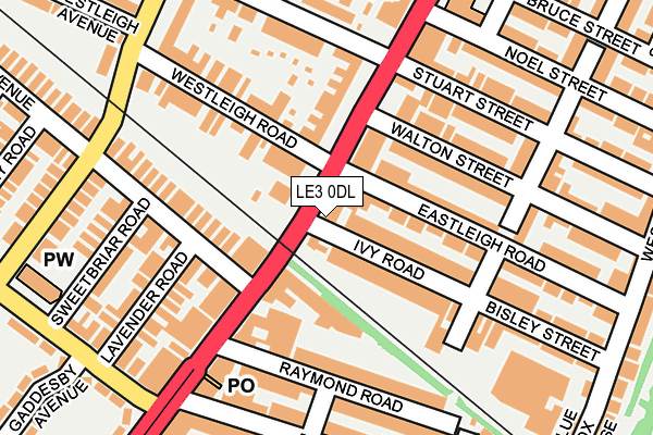 LE3 0DL map - OS OpenMap – Local (Ordnance Survey)