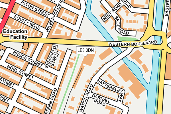 LE3 0DN map - OS OpenMap – Local (Ordnance Survey)