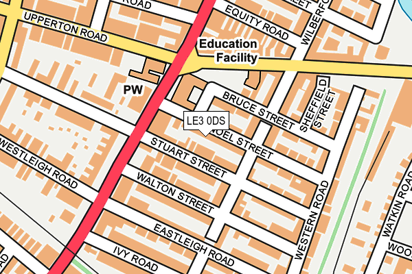 LE3 0DS map - OS OpenMap – Local (Ordnance Survey)