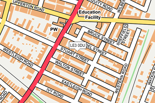 LE3 0DU map - OS OpenMap – Local (Ordnance Survey)