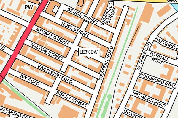 LE3 0DW map - OS OpenMap – Local (Ordnance Survey)