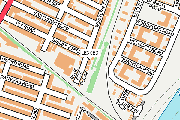 LE3 0ED map - OS OpenMap – Local (Ordnance Survey)