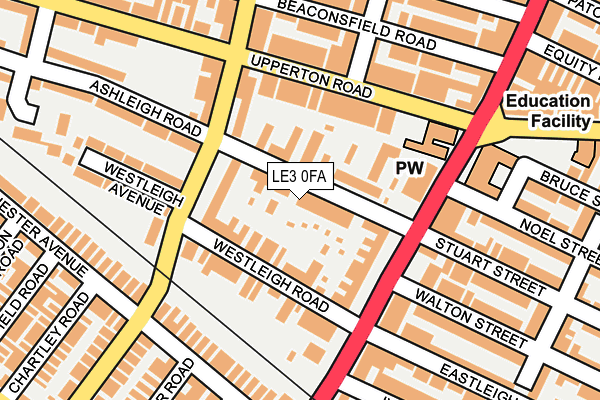 LE3 0FA map - OS OpenMap – Local (Ordnance Survey)