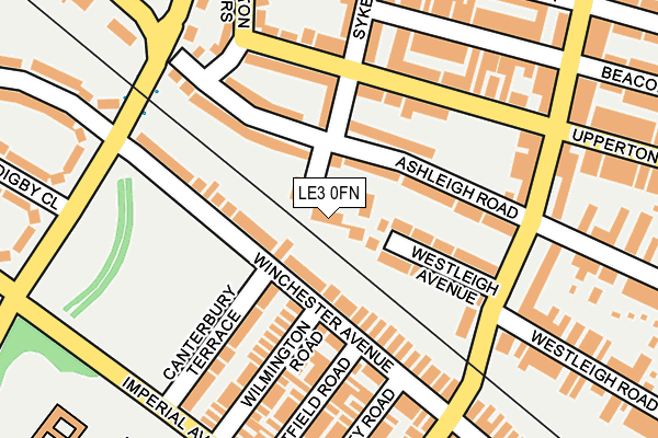 LE3 0FN map - OS OpenMap – Local (Ordnance Survey)