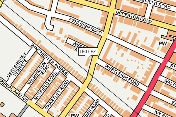 LE3 0FZ map - OS OpenMap – Local (Ordnance Survey)