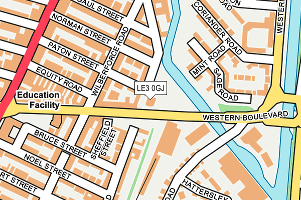 LE3 0GJ map - OS OpenMap – Local (Ordnance Survey)