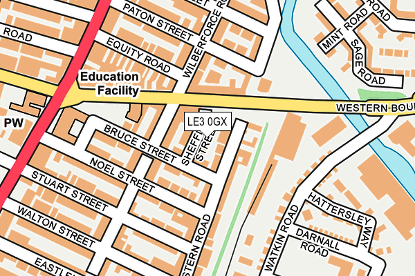 LE3 0GX map - OS OpenMap – Local (Ordnance Survey)