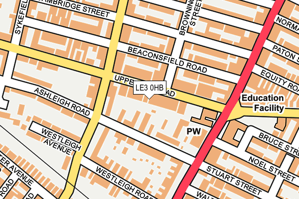 LE3 0HB map - OS OpenMap – Local (Ordnance Survey)