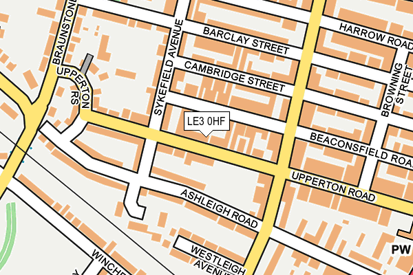 LE3 0HF map - OS OpenMap – Local (Ordnance Survey)