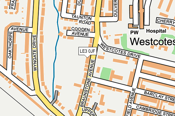 LE3 0JF map - OS OpenMap – Local (Ordnance Survey)