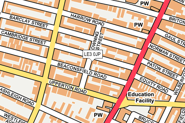 LE3 0JP map - OS OpenMap – Local (Ordnance Survey)