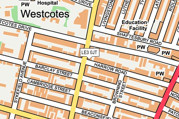 LE3 0JT map - OS OpenMap – Local (Ordnance Survey)