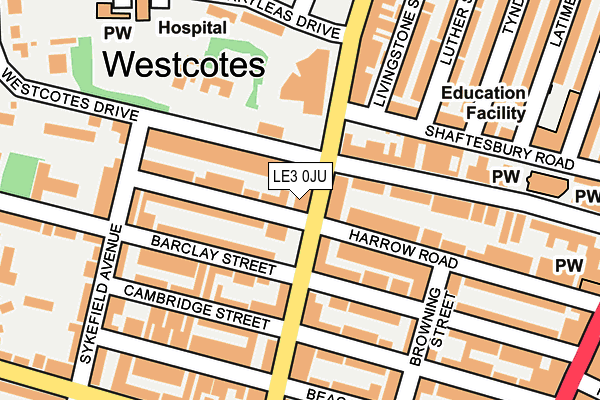 LE3 0JU map - OS OpenMap – Local (Ordnance Survey)